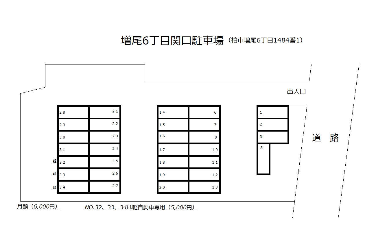 増尾6丁目関口駐車場