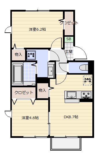 Smile　Ⅱ SmileⅡ202　間取り