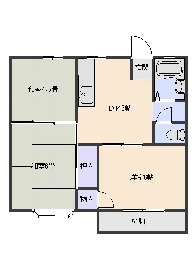 リファインパレスB 間取り