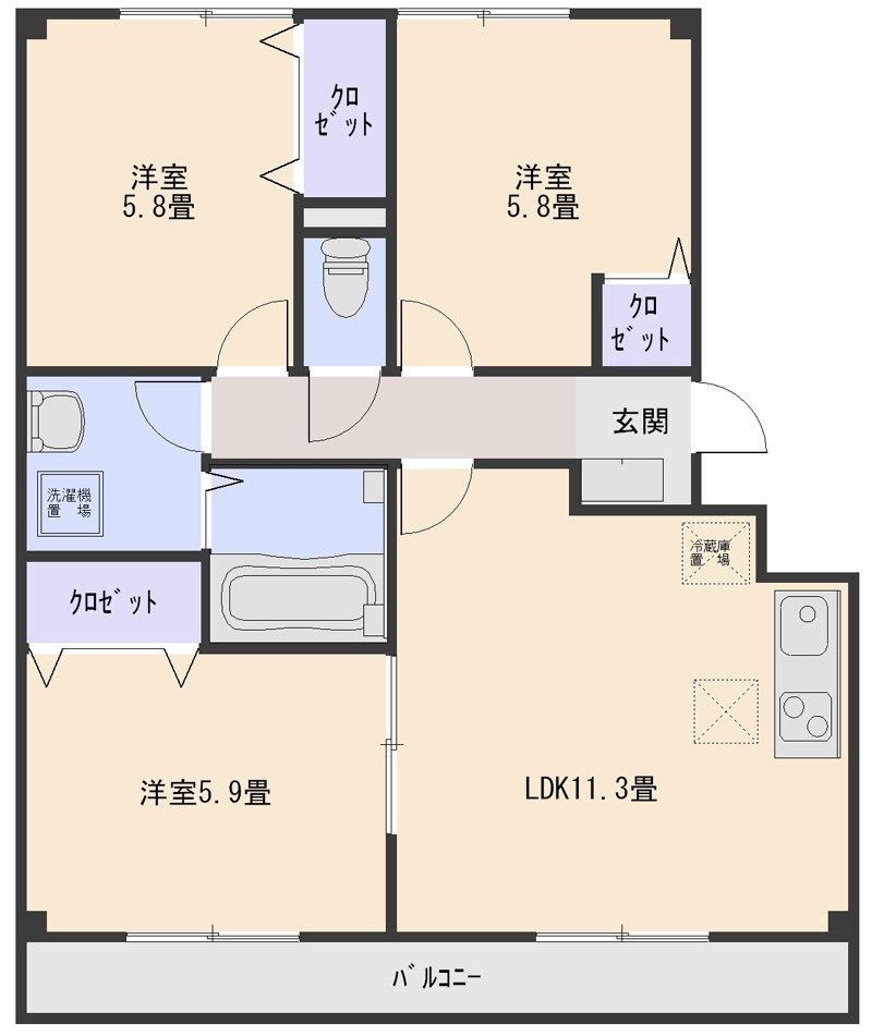 コンフォート新柏Ｃ 間取り