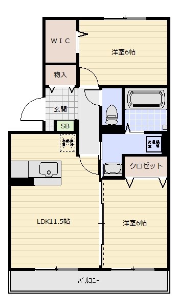 グランドソレイユＢ 間取り